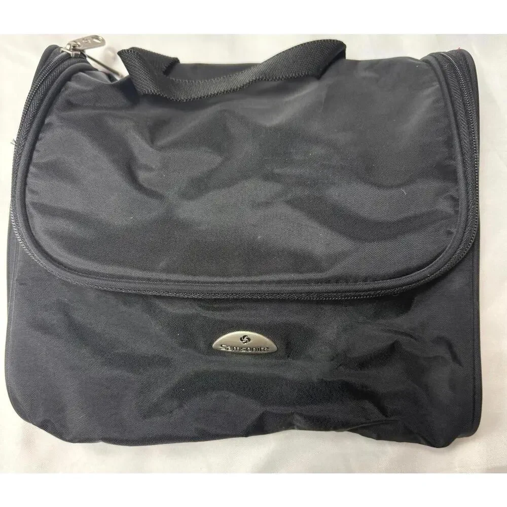 Samsonite Black Travel Toiletry Bag Hanging Organizer Makeup Storage‎ Black